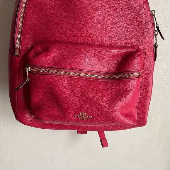 Coach Charlie Pebbled Leather Medium Backpack - Picture 4 of 16